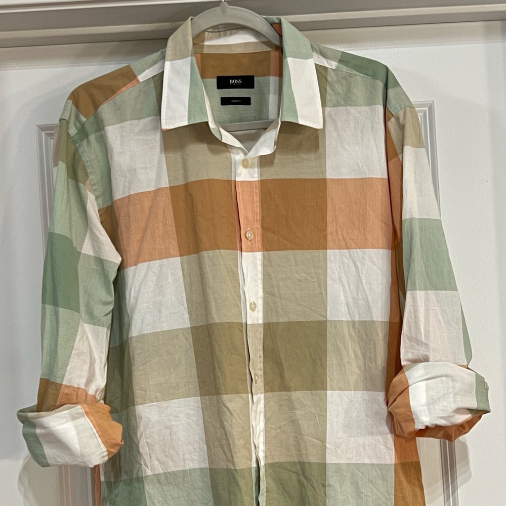 Hugo Boss Slim Fit Shirt Men XL Size, Like New